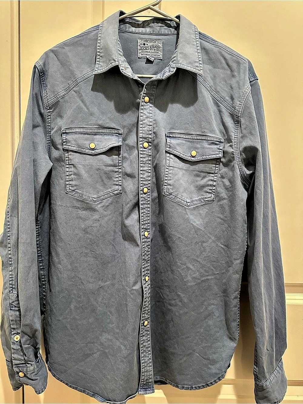 Lucky Brand Men’s Blue Western Shirt Size Medium